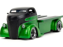 1947 Ford COE Flatbed Truck Green Metallic and Matt Black