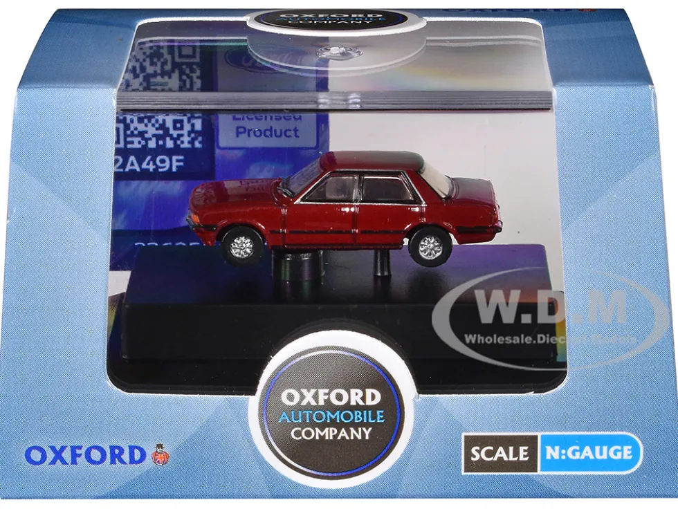 Ford Cortina MKV RHD (Right Hand Drive) Cardinal Red 1/148 (N) Scale Diecast Model Car by Oxford Diecast