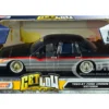 1993-1997 Ford Crown Victoria Lowrider Black Metallic Silver Red Stripes Get Low Series 1/24 Diecast Model Car Motormax 79024