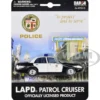 Ford Crown Victoria Police Cruiser Black and White Los Angeles Police Department with Police Sign Diecast Model Daron RT8315