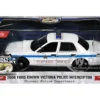 2008 Ford Crown Victoria Police Interceptor CAPS White Blue Stripes Chicago Police Department Hot Pursuit Series 1/24 Diecast Model Car Greenlight 85533