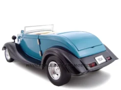 1934 Ford Custom Convertible Blue 1/24 Diecast Car Model Unique Replicas 18540