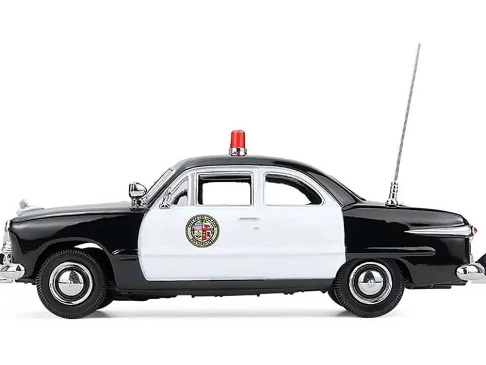 1949 Ford Custom Police Car "LAPD (Los Angeles Police Department)" Black and White 1/43 Diecast Model Car by Greenlight