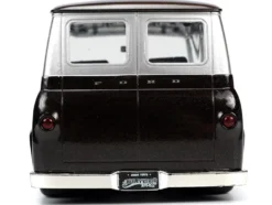 1965 Ford Econoline Bus Brown Metallic Silver Red M&M's Diecast Figurine Hollywood Rides Series 1/24 Diecast Model Car Jada 32027
