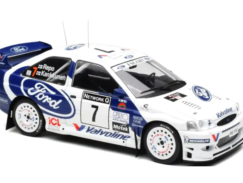 Ford Escort WRC #7 Juha Kankkunen - Juha Repo 2nd Place "RAC Rally" (1998) 1/18 Diecast Model Car by IXO Models