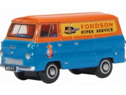 Ford 400E Van RHD (Right Hand Drive) "Fordson Super Service" Blue and Orange 1/148 (N) Scale Diecast Model Car by Oxford Diecast
