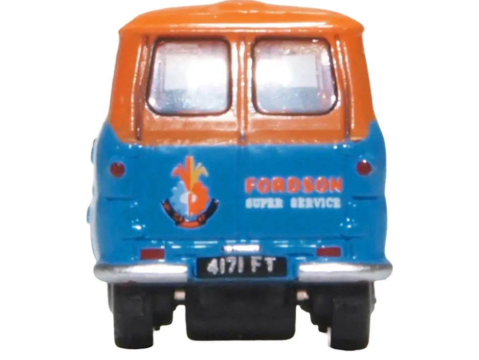 Ford 400E Van RHD (Right Hand Drive) "Fordson Super Service" Blue and Orange 1/148 (N) Scale Diecast Model Car by Oxford Diecast