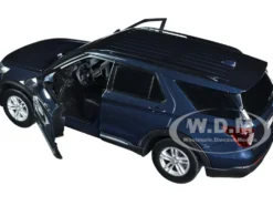 2022 Ford Explorer XLT Dark Blue Metallic Timeless Legends Series 1/24 Diecast Model Car Motormax 79378BL