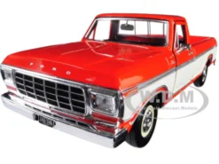 1979 Ford F-150 Custom Pickup Truck Orange Cream 1/24 Diecast Model Car Motormax 79346