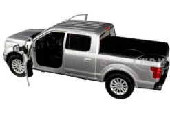 2019 Ford F-150 Limited Crew Cab Pickup Truck Metallic Silver 1/24 1/27 Diecast Model Car Motormax 79364