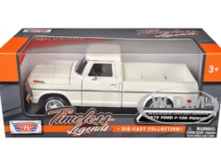 1972 Ford F-100 Pickup Truck Cream "Timeless Legends" Series 1/24 Diecast Model Car by Motormax