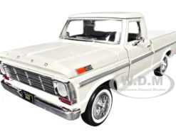 1969 Ford F-100 Pickup Truck Cream "Timeless Legends" Series 1/24 Diecast Model Car by Motormax