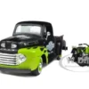 1948 Ford F-1 Pickup Truck Harley Davidson With 1948 FL Panhead Motorcycle Black/Green 1/24 Maisto 32171