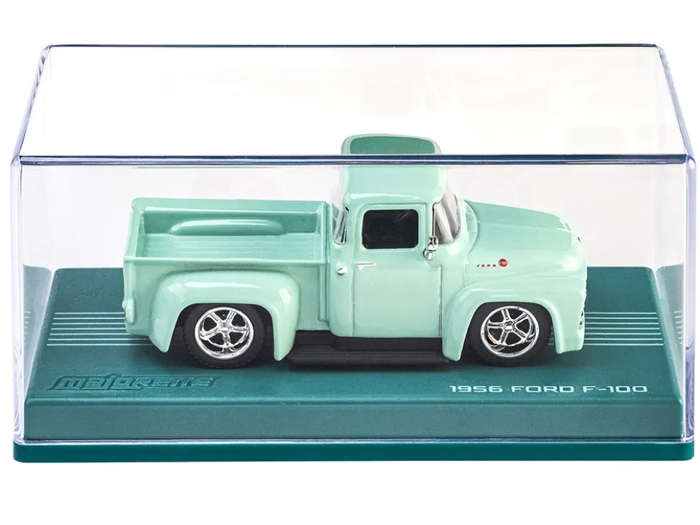 1956 Ford F-100 Pickup Truck Light Green "Collection" Series 1/64 Diecast Model Car by Majorette