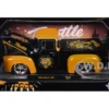 1956 Ford F-100 Pickup Truck "Throttle" Black with Brown Top and Fenders with Graphics Limited Edition to 6250 pieces Worldwide 1/24 Diecast Model Car by M2 Machines