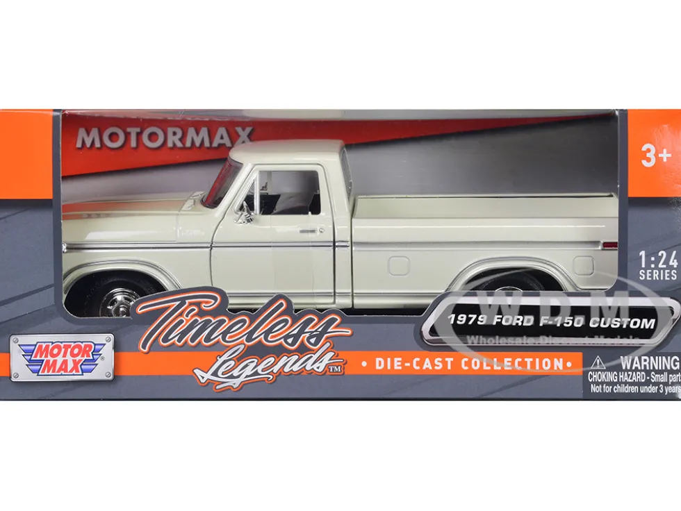 1979 Ford F-150 Pickup Truck White 1/24 Diecast Model Car Motormax 79346