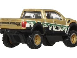 2017 Ford F-150 Raptor Pickup Truck Gold Metallic with Graphics "HW Off Road" Series Diecast Model Car by Hot Wheels