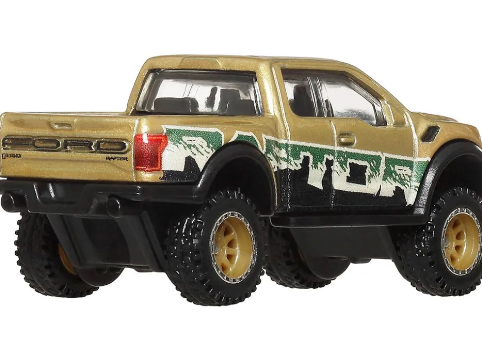2017 Ford F-150 Raptor Pickup Truck Gold Metallic with Graphics "HW Off Road" Series Diecast Model Car by Hot Wheels