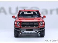 2019 Ford F-150 Raptor Pickup Truck Ruby Red Metallic 1/18 Model Car by Autoart