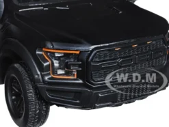 2017 Ford F-150 Raptor Pickup Truck Sunroof Matt Black Die-Cast Collection Series 1/24 Diecast Model Car Motormax 79344