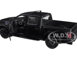 2017 Ford F-150 Raptor Pickup Truck Sunroof Matt Black Die-Cast Collection Series 1/24 Diecast Model Car Motormax 79344