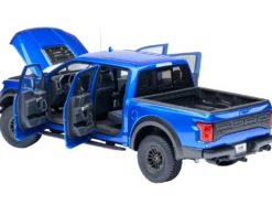 2019 Ford F-150 Raptor Pickup Truck Velocity Blue 1/18 Model Car by Autoart