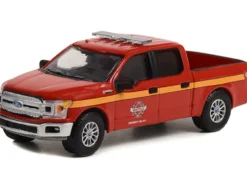 2018 Ford F-150 SuperCrew Red Seattle Fire Dept "Station 19" (2018) TV Series "Hollywood Series" Release 36 1/64 Diecast Model Car Greenlight 44960F