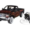 1999 Ford F-350 Super Duty Pickup 1/27 Black with Flames & 2002 FLSTB Night Train Harley Davidson 1/24 Maisto 32181