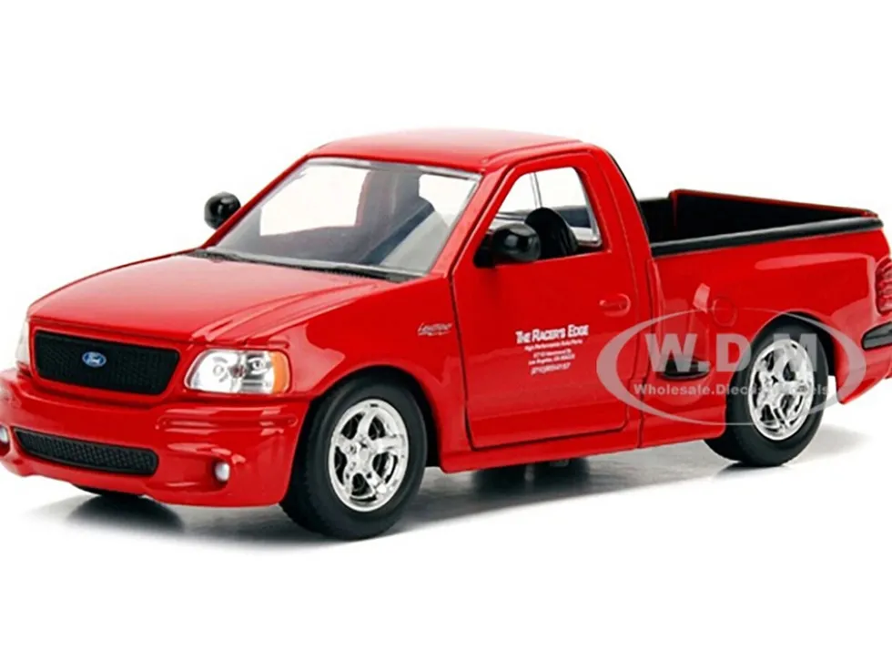 Ford F-150 SVT Lightning Pickup Truck Red "The Fast and the Furious" (2001) Movie "25 Years of Fast & Furious" Series 1/24 Diecast Model Car by Jada