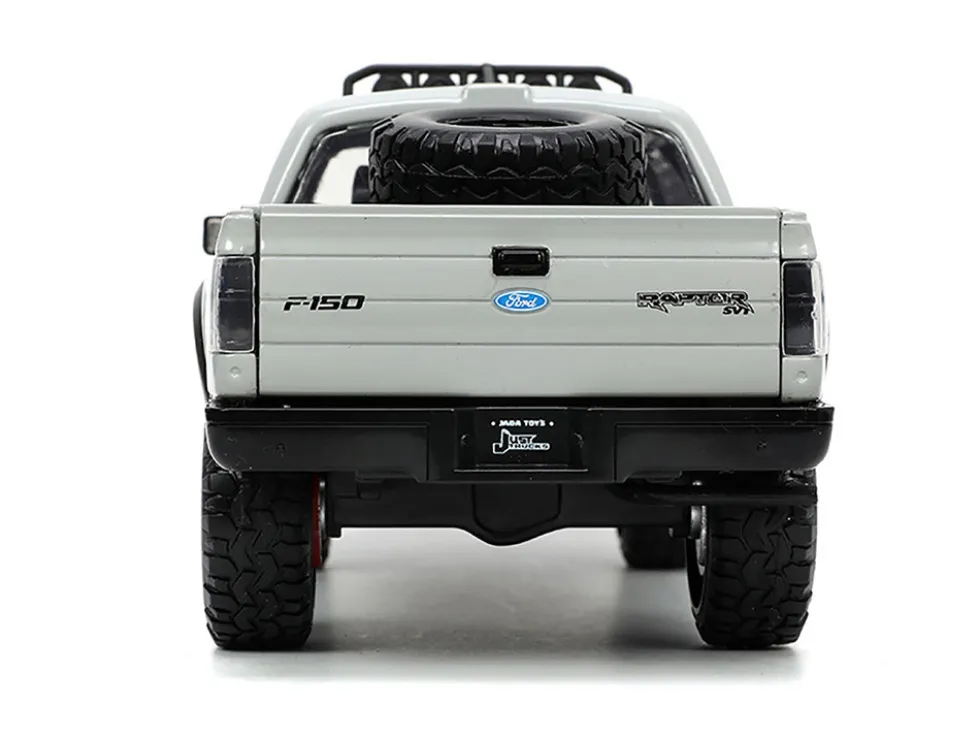 2011 Ford F-150 SVT Raptor Pickup Truck Light Gray with Extra Wheels "Just Trucks" Series 1/24 Diecast Model Car by Jada