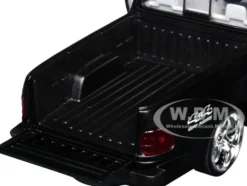 2001 Ford F-150 XLT Flareside Supercab Pickup Truck Matt Black with White Interior "Maxx Design" "American Classics" Series 1/24 Diecast Model Car by Motormax