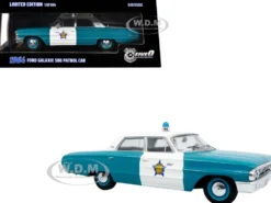 1964 Ford Galaxie 500 Police Car "Chicago Police Department" Blue and White "Five0" Series Limited Edition to 504 pieces Worldwide 1/43 Diecast Model by Iconic Replicas