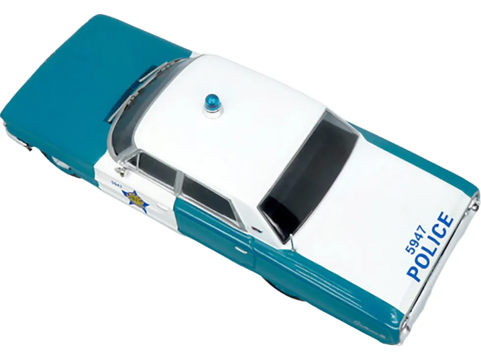 1964 Ford Galaxie 500 Police Car "Chicago Police Department" Blue and White "Five0" Series Limited Edition to 504 pieces Worldwide 1/43 Diecast Model by Iconic Replicas