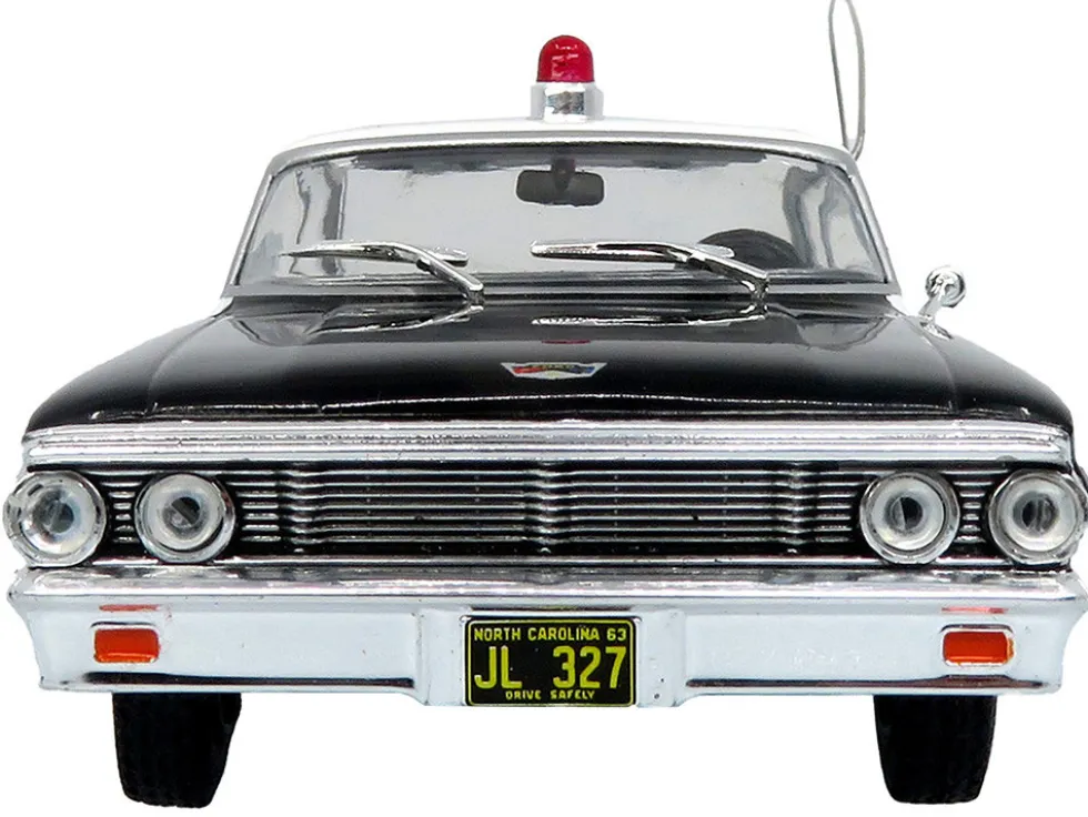 1964 Ford Galaxie 500 Police Car "Mount Airy Mayberry Sheriff" Black and White 1/43 Diecast Model by Iconic Replicas