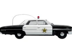 1964 Ford Galaxie 500 Police Car "Mount Airy Mayberry Sheriff" Black and White 1/43 Diecast Model by Iconic Replicas