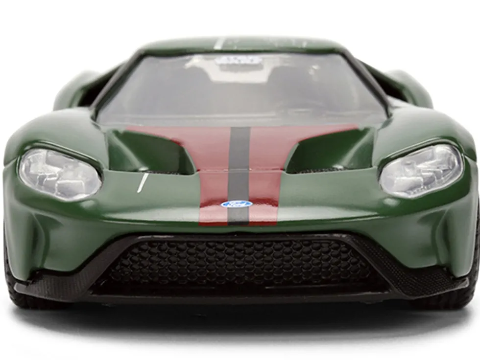 2017 Ford GT "Boba Fett" Livery Dark Green with Graphics "Star Wars" Franchise "Hollywood Rides" Series 1/32 Diecast Model Car by Jada