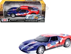 Ford GT Concept #58 Blue and Red with White Stripes "GT Racing" Series 1/24 Diecast Model Car by Motormax