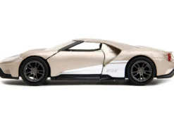 2017 Ford GT Gold Metallic with White Accents Pink Slips Series 1/32 Diecast Model Car Jada 34662