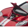 2017 Ford GT Liquid Red Metallic Silver Stripes 1/12 Model Car Autoart 12106