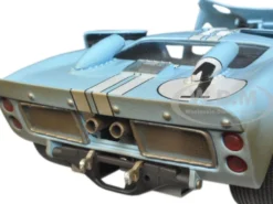 1966 Ford GT-40 MK 2 Blue Dirty Version #1 1/18 Diecast Car Model Shelby Collectibles 405