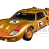 1966 Ford GT-40 MK II #5 Gold After Race Dirty Version 1/18 Diecast Model Car Shelby Collectibles SC430