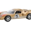 1966 Ford GT40 MKII #5 Kandy Gold Metallic with White Stripes and Red Graphics 1/43 Diecast Model Car by Norev