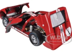 1966 Ford GT-40 MK 2 Red #1 1/18 Diecast Model Car Shelby Collectibles 407
