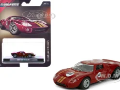 1965 Ford GT40 MK1 #25 Red Metallic with Gold Stripes