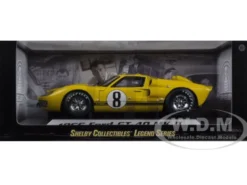 1966 Ford GT-40 MK 2 Yellow #8 1/18 Diecast Car Model Shelby Collectibles 417