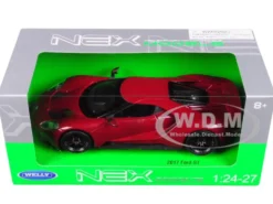 2017 Ford GT Red 1/24 1/27 Diecast Model Car Welly 24082