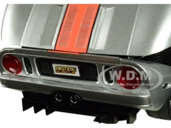 2005 Ford GT Silver Orange Stripe Bigtime Muscle 1/24 Diecast Model Car Jada 31324