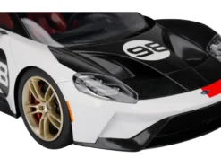 2021 Ford GT #98 White Black Hood Heritage Edition 1/18 Model Car Top Speed TS0317