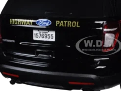 2015 Ford Interceptor Police Utility California Highway Patrol CHP Black White 1/24 Diecast Model Car Motormax 76955