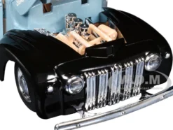 1942-47 Ford "Jailbar" Pickup Truck Blue and Black "Timeless Legends" Series 1/24 Diecast Model Car by Motormax